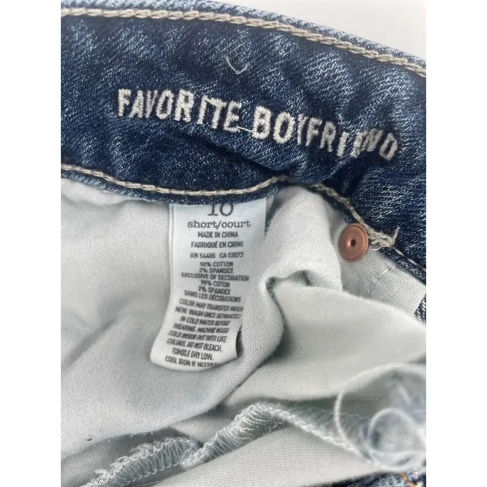 American Eagle Jeans Favorite Boyfriend SIZE 10 (30x28) Stretch Flare
